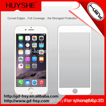 HUYSHE best selling for iphone 6 plus 3D full cover fingerprint resistant tempered glass screen protector for iphone 6